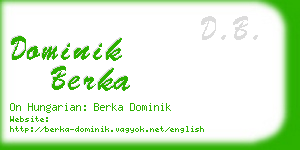 dominik berka business card